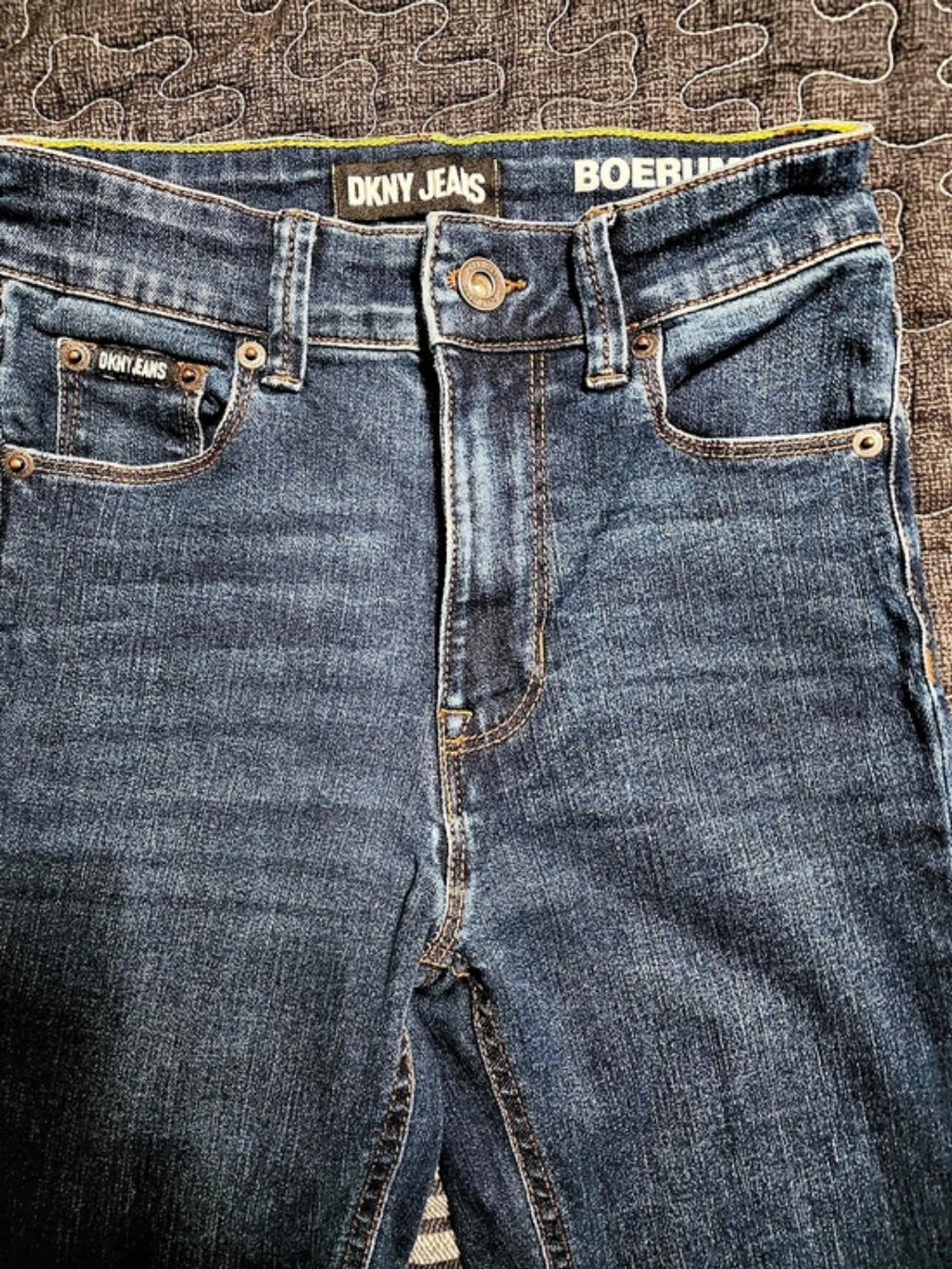 DKNY Jeans Boerum High Rise Flare Leg Jeans Blue Waist 24/00